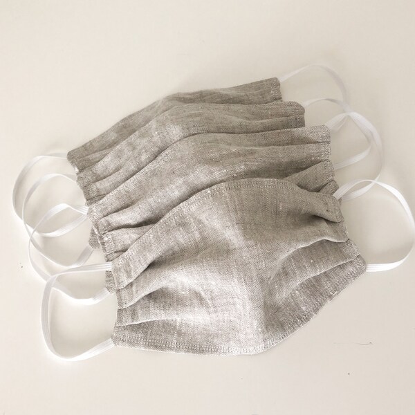 Linen Face Mask Etsy