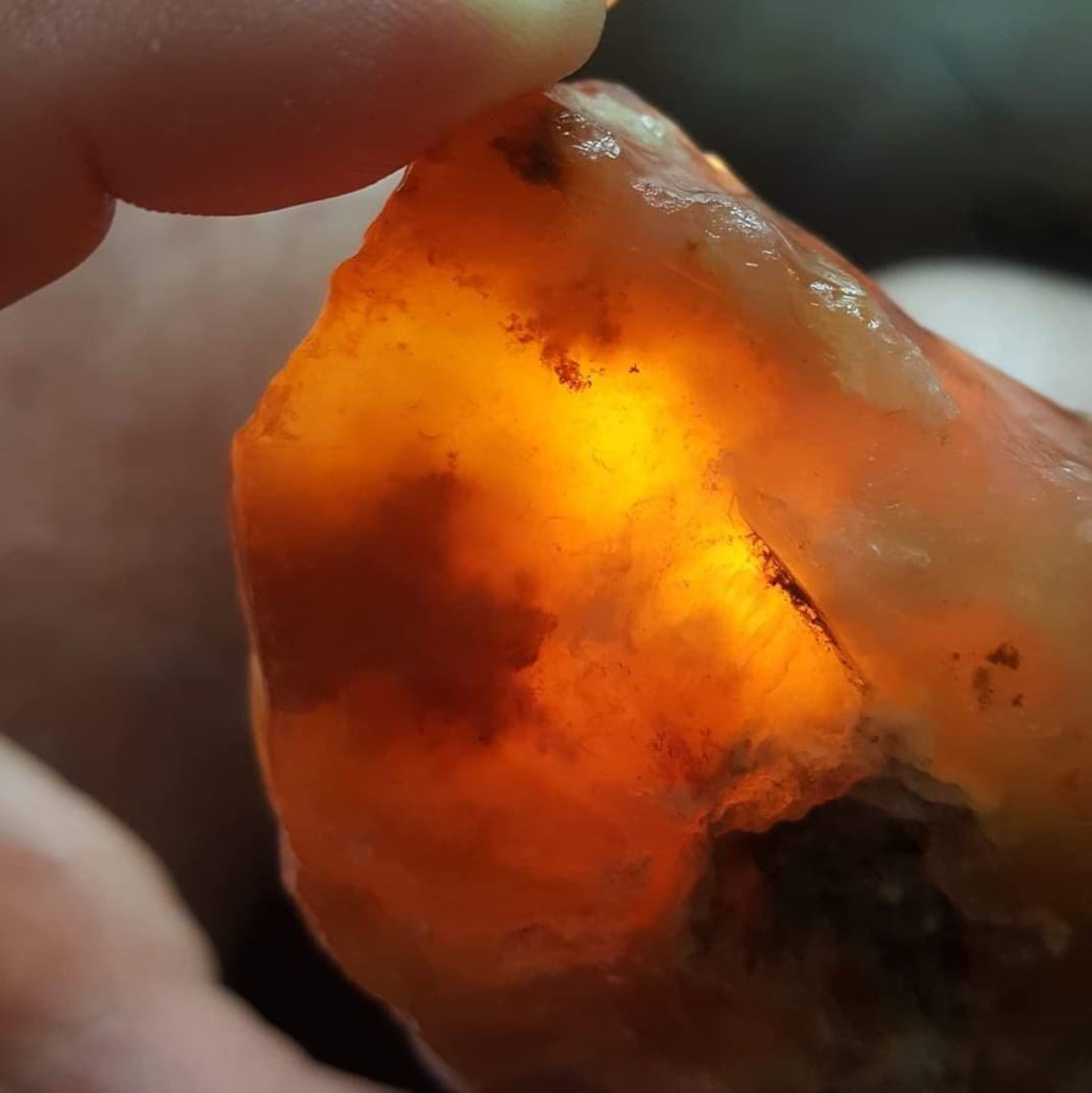 Rare Carnelian Yellow Moss Agate With Opal and Chalcedony Naturally Tumbled Stone fresh Vibes Etsy