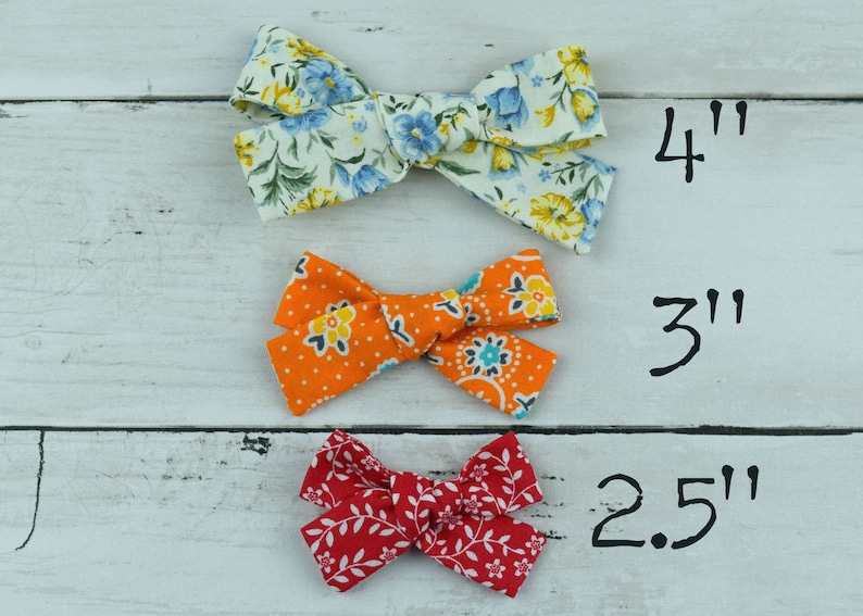 Hand Tied Fabric Bow Toddlers and Babies Hair Bow Headband Flowers for Girls
