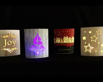 Lighted Paper Lanterns - Complete Set of Four