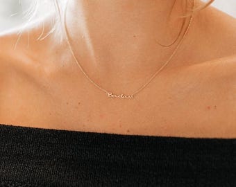 Dainty Badass Necklace • Inspirational Mantra Feminist Jewelry for Women •  Boss Gift