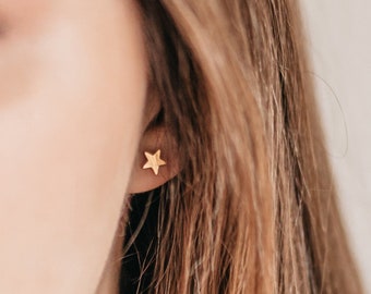 Tiny Star Stud Earrings, Gold Star Stud Mini earrings, Celestial Earrings, Little Star, Hypoallergenic, Tiny Studs, Minimalist Star Earrings
