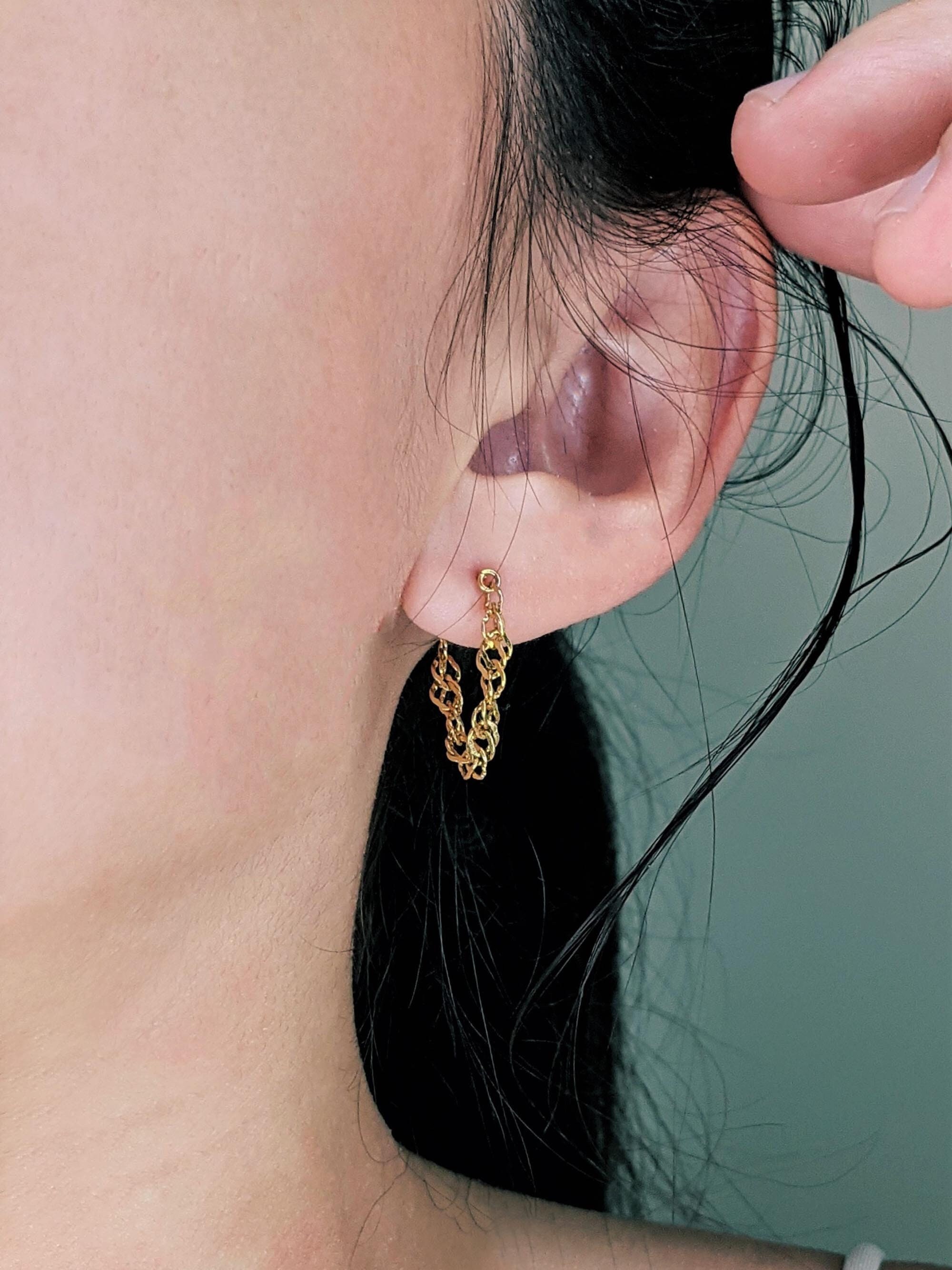 Kairangi Earrings For Women White Stone Golden Chain Tassel Crystal –  GlobalBees Shop