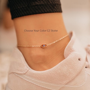 Evil Eye Anklet, Kabbalah Anklet, Evil Eye Charm, Protection Gift, Gold Mini Evil Eye, Silver hamsa Anklet, Tiny Evil Eye