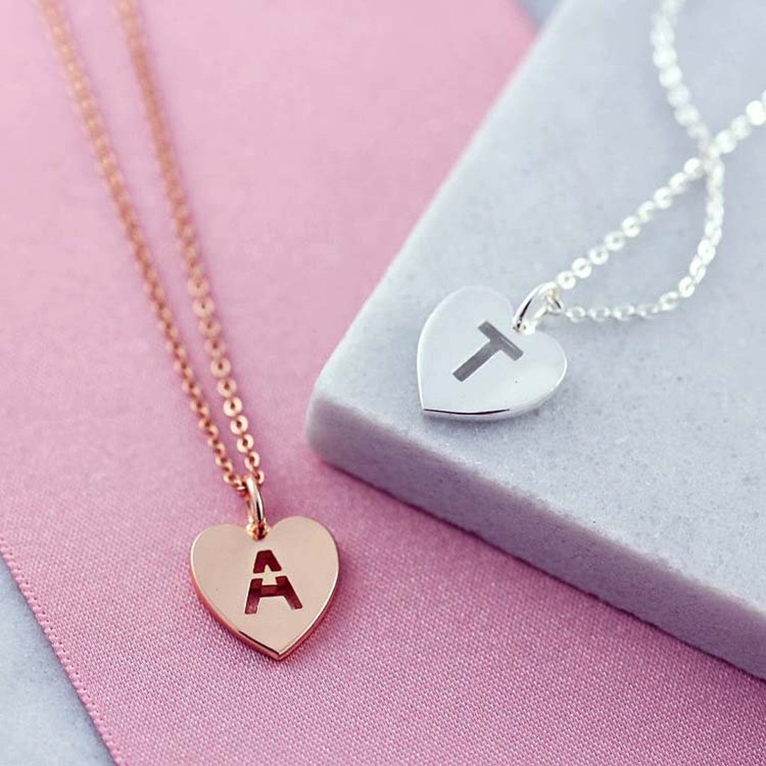 Letter Necklace Gold Gold Letter Necklace Letter Necklace - Etsy