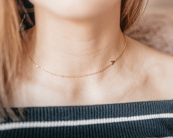 Asymmetrical mini hotsell letter necklace