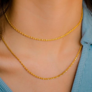 Margarita Chain Necklace, Twisted Rock Chain, Rope Necklace, Sparkle Glitter Chain, Diamond Cut Sparkle Twist Rock Chain Necklace