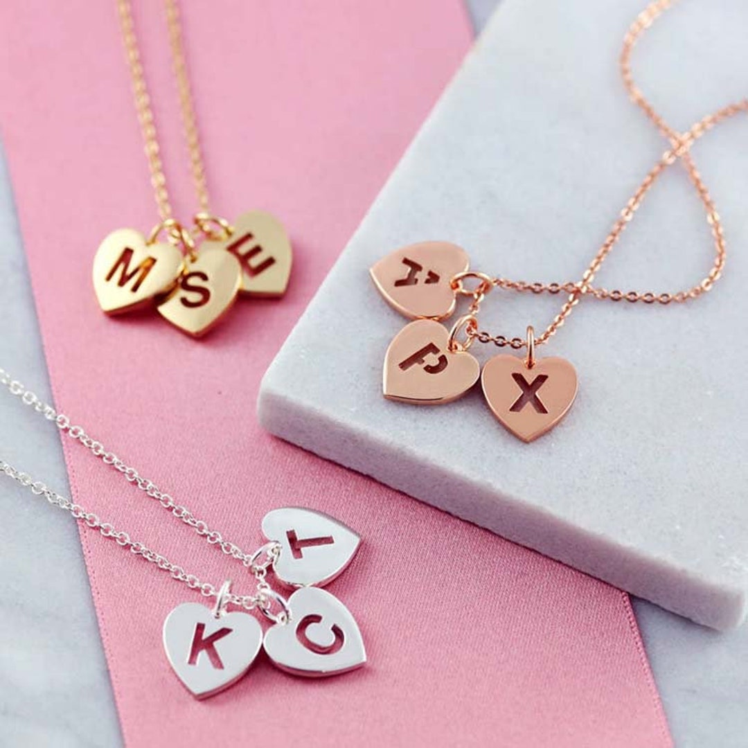 TAI JEWELRY | Vintage Inspired Heart Initial Necklace