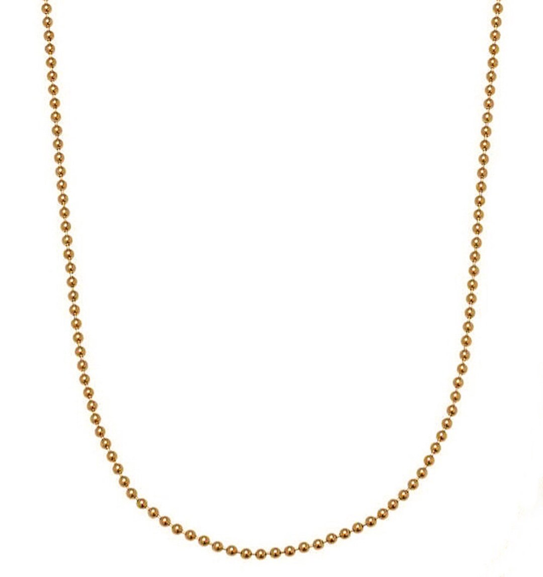 1.2 Mm Gold Filled Ball Chain Necklace, Tiny Gold Beaded Necklace, Gold