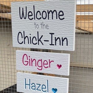 Custom engraved PVC chicken coop name sign