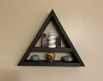 Triangle shelf, Crystal shelf, Essential oil shelf, Crystal altar, Element shelf