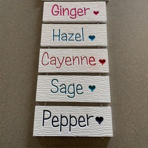 Custom engraved PVC chicken name sign