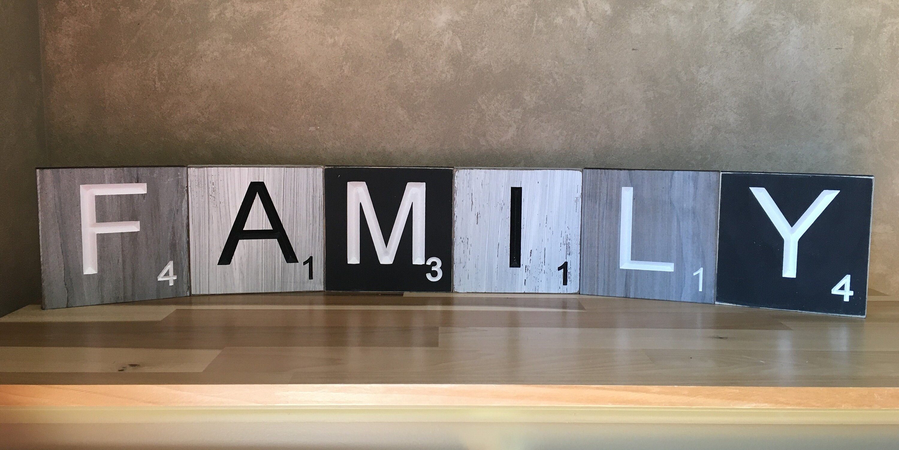 Scrabble Tile Wall Decoration Engraved Name Tiles Custom Etsy Canada