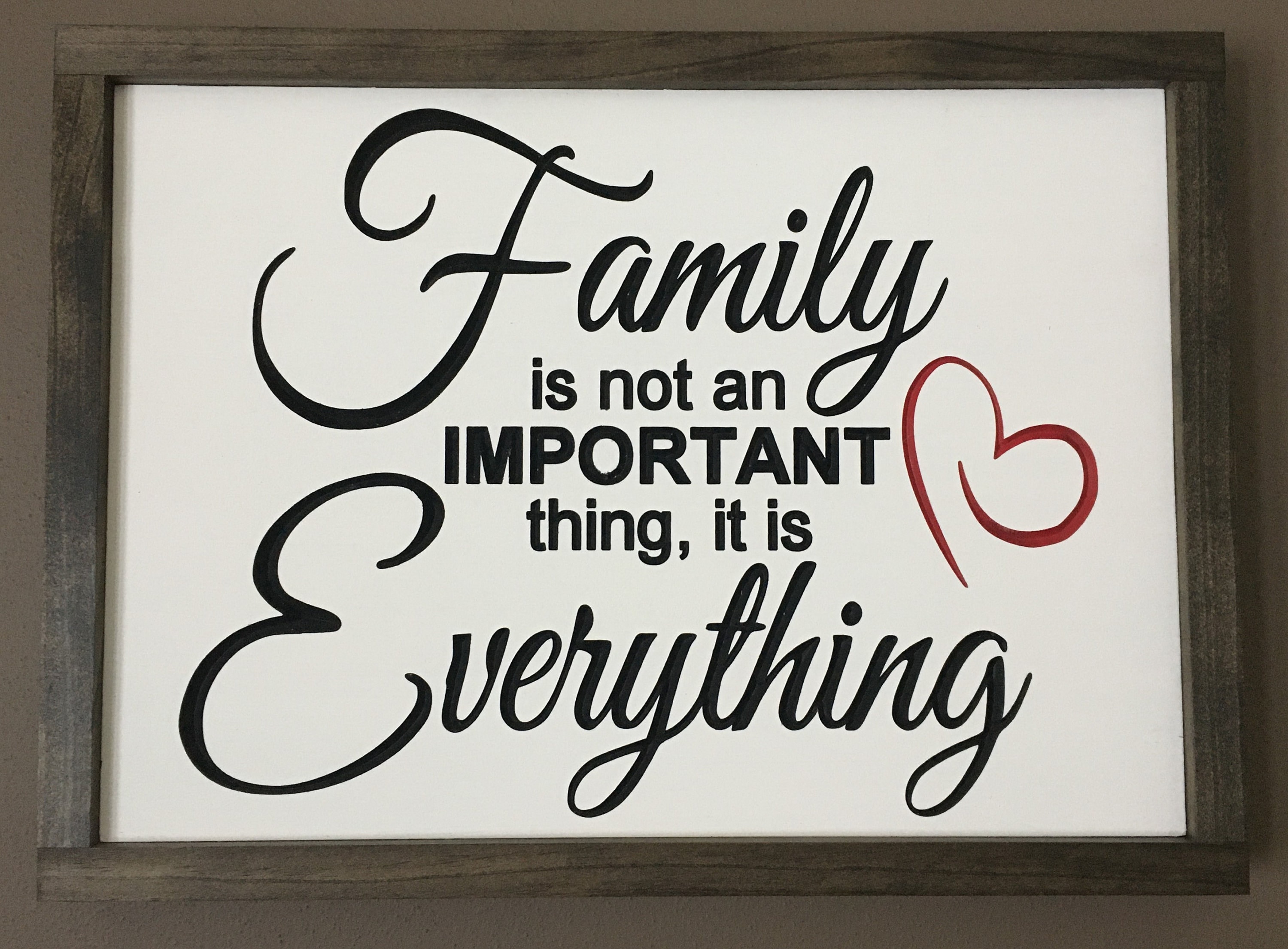 Family is Everything Engraved Wood Sign Etsy