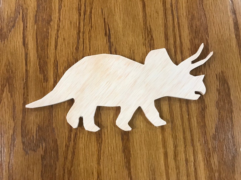 painted wood dinosaur cut outs