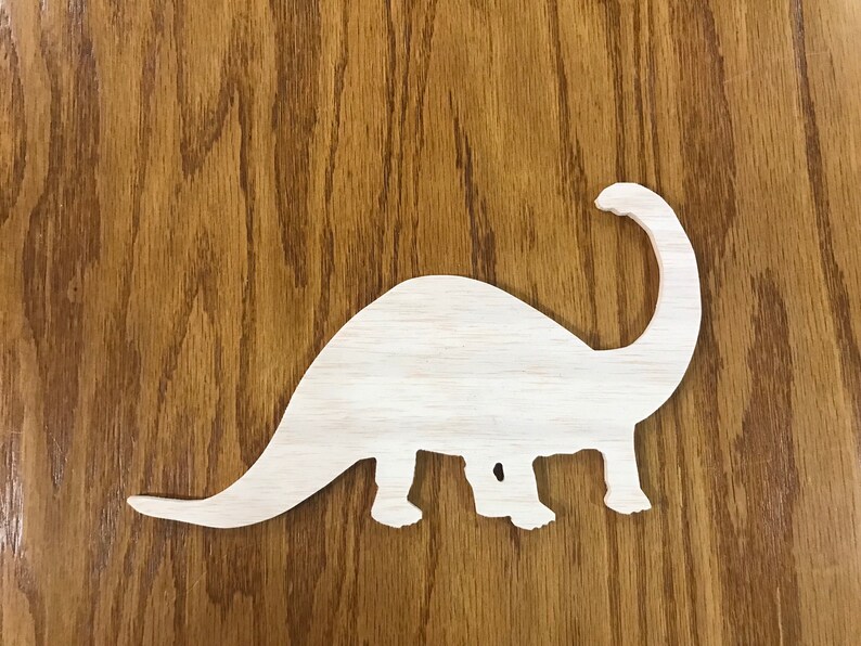 painted wood dinosaur cut outs