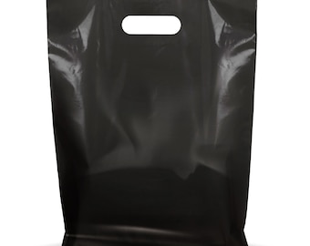 black plastic bags with handles