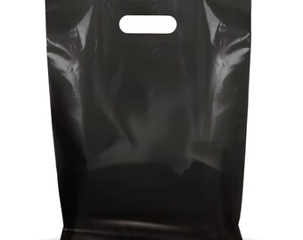 thick black plastic bolsas
