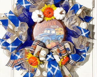 Couronne de camion citrouille d’automne