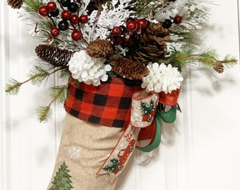 Accroche-porte de Noël camion rouge