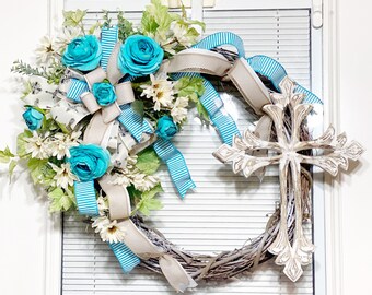 Couronne de croix de ferme, vigne religieuse