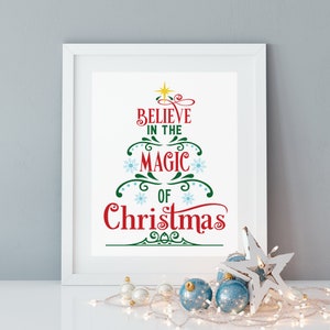 Christmas Printable Wall Art, Christmas Decor, Christmas Decoration, Christmas Sign, Christmas Print, Christmas Tree Print