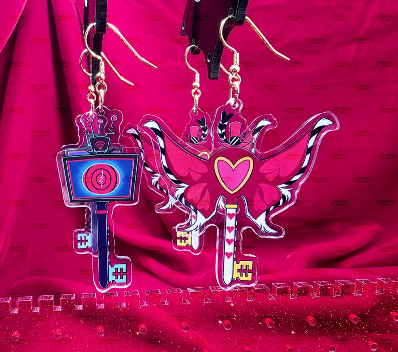Key Key Hh HH | Character Key Earrings - Etsy