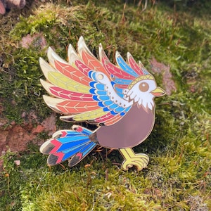 Thunderbird Enamel Pin // 45mm Tall // Gold Plated // Cryptid Series