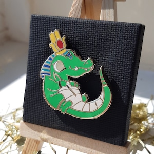 Sobek // Egyptian God Hard Enamel Pin // Dorable Deities // 35mm Tall // Gold Plated Metal