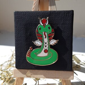 Wadjet // Egyptian God Hard Enamel Pin // Dorable Deities // 40mm Tall // Gold Plated Metal