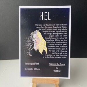 Impresión de postal Hel // Muerte nórdica // Serie Ragnarok // A6 brillante // Parte trasera en blanco