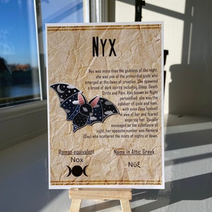 Pocztówka Nyx // Bat Dorable Deities // A6 błyszczący // Pusty tył