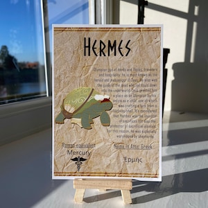 Hermes Postcard // Divinità adorabili della tartaruga // A6 lucido // Retro vuoto