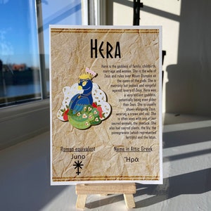 Cartolina Hera // Divinità adorabili del pavone // A6 lucido // Retro vuoto