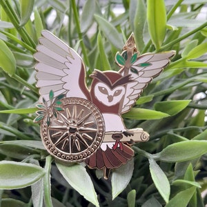 Athena // Owl Greek God Hard Enamel Pin // Dorable Deities // 50mm Tall // Gold Plated Metal