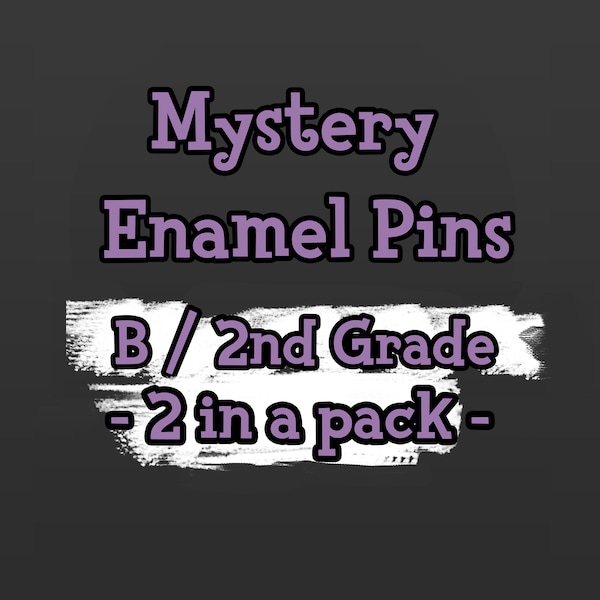 2 Mystery Pins & Sticker Bag Heat-Sealed Pouch // 2nd/B Grade Quality // Norfolk Pins //  Hard Enamel Pins