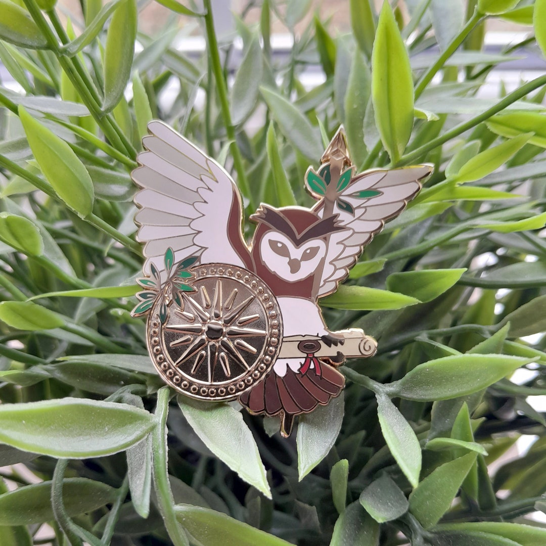 Athena // Owl Greek God Hard Enamel Pin // Dorable Deities // 50mm Tall ...