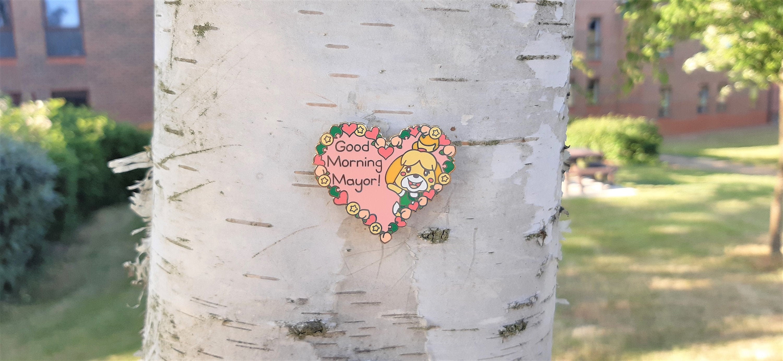 Good Morning Mayor Hard Enamel Pin // Animal Crossing Motivational //…