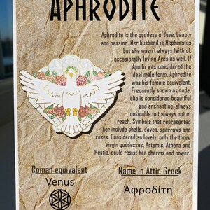 Aphrodite Postcard // Dove Dorable Deities // A6 Glossy // Blank Back image 2