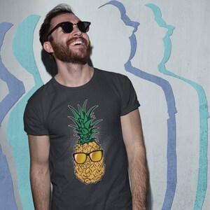 Pineapple Shades Tropical Fruit Beach Paradise Sun Short-Sleeve Unisex T-Shirt for Men & Women Free Shipping image 4