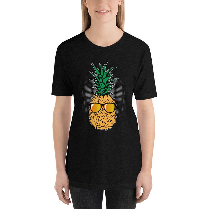 Pineapple Shades Tropical Fruit Beach Paradise Sun Short-Sleeve Unisex T-Shirt for Men & Women Free Shipping image 3