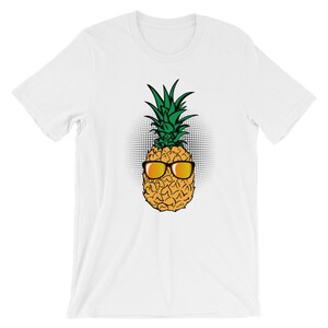 Pineapple Shades Tropical Fruit Beach Paradise Sun Short-Sleeve Unisex T-Shirt for Men & Women Free Shipping image 6