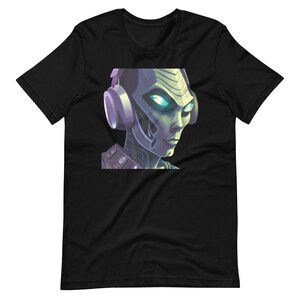 Alien Cyborg DJ Robot Record Techno Music Cool Aliens Short-Sleeve Unisex T-Shirt for Men & Women - Free Shipping