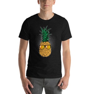 Pineapple Shades Tropical Fruit Beach Paradise Sun Short-Sleeve Unisex T-Shirt for Men & Women Free Shipping image 2