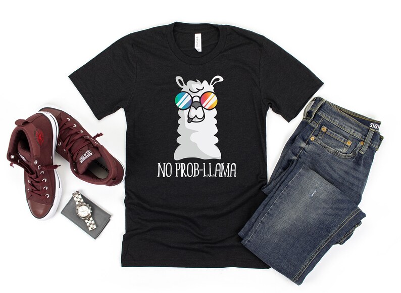 No Prob Llama Shirt , Funny Llama Shirt , Llama Tee , Llama Gift , Mama ...