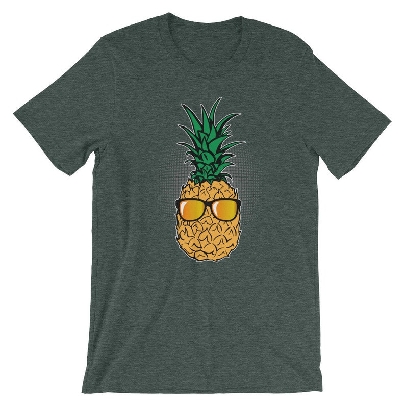 Pineapple Shades Tropical Fruit Beach Paradise Sun Short-Sleeve Unisex T-Shirt for Men & Women Free Shipping image 8