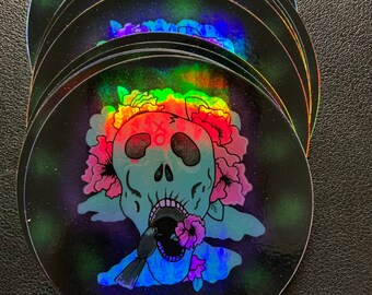 Flower Skull Stickers
