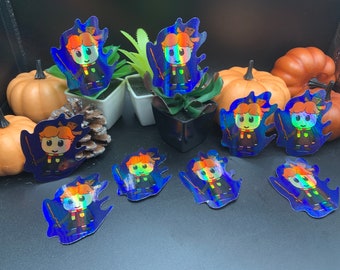 ロン・ウィーズリー ステッカー：かわいいちびスタイル、ホログラフィック仕上げ