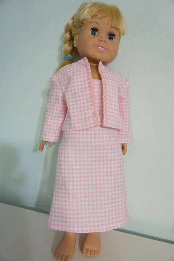 WHITE ROBE w//Red /& Pink Hearts Trim Doll Clothes For 18/" American Girl Debs