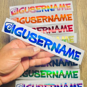 Custom Car Decals and Stickers with Instagram, youtube, Facebook, Tiktok, Cash App, Snapchat Handles